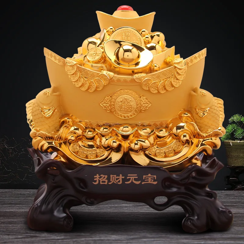 

Lucky Game Gold Resin Electroplated Craft Gift Decoration Creative Home Living Room Office Furnishings Opening Send Gift