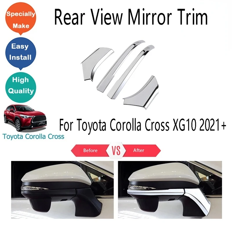 Car Rear View Mirror Trim Sequins Decoration Strips Cover for Toyota Corolla Cross XG10 2021-Present | Автомобили и мотоциклы