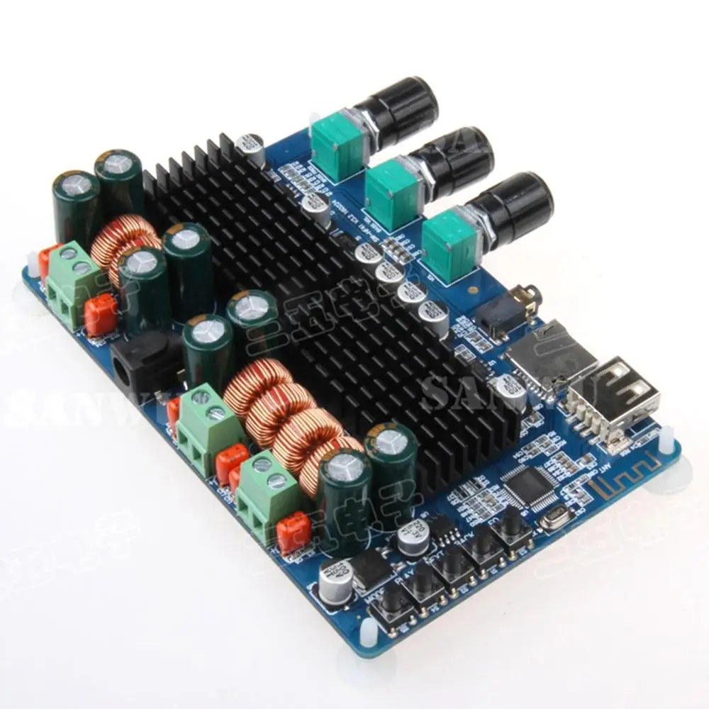 

HF41 Bluetooth USB TF Decoding 2.1 Channel Digital Power Amplifier AMP Board
