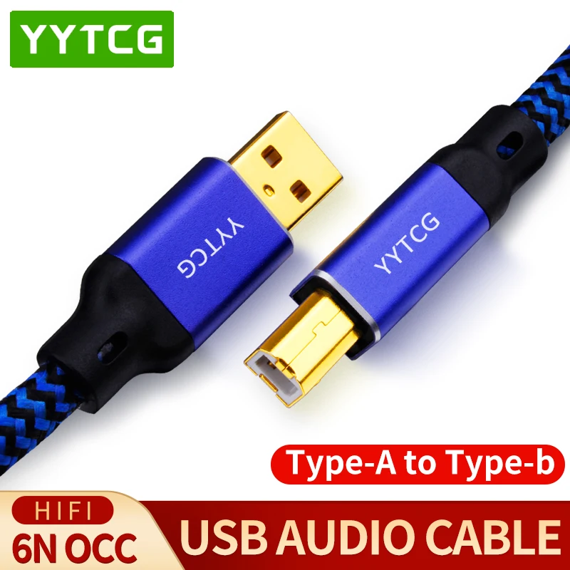 Hifi USB Audio Cable audio cable DAC A-B A-C A-A C-B C-C Alpha 6N OCC Digital AB High-end Type A to Type B Data Cable
