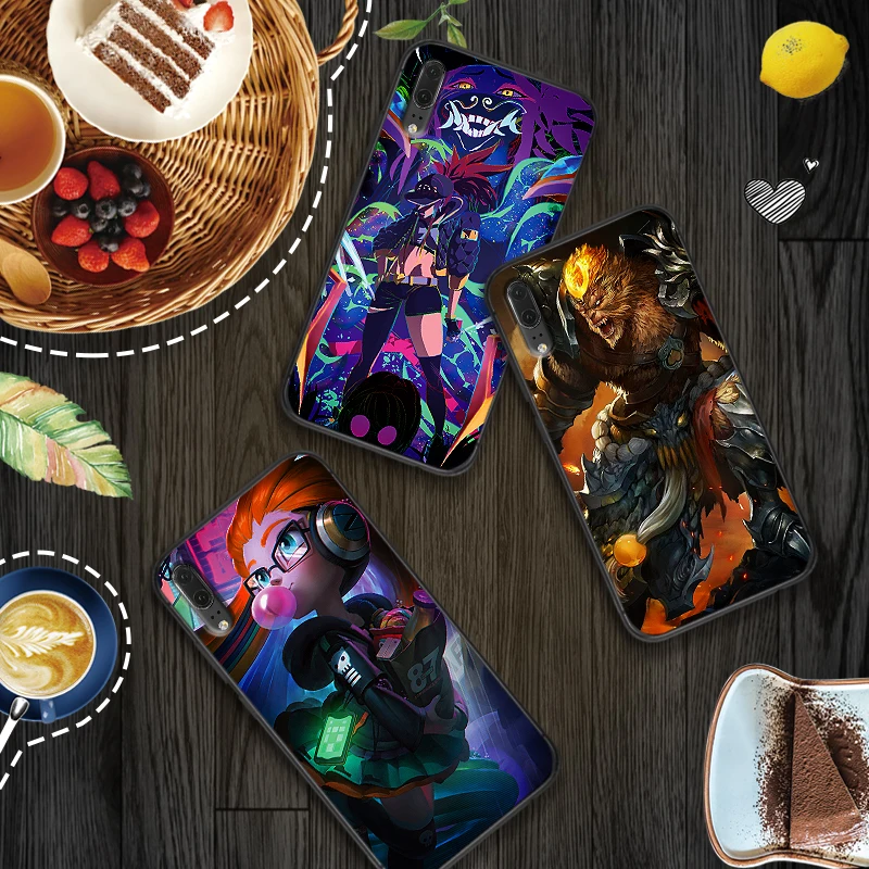 Черные силиконовые чехлы League of Legends для huawei Y6 Y7 Y9 Prime 2018 2019 Nova 2i 3 4 3i Lite mate 10 20 Pro |