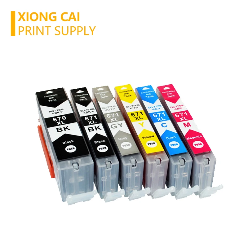 PGI670 CLI671 совместимые чернильные картриджи для canon PIXMA MG7760 MG7765 MG7766 принтеры PGI 670 CLI 671