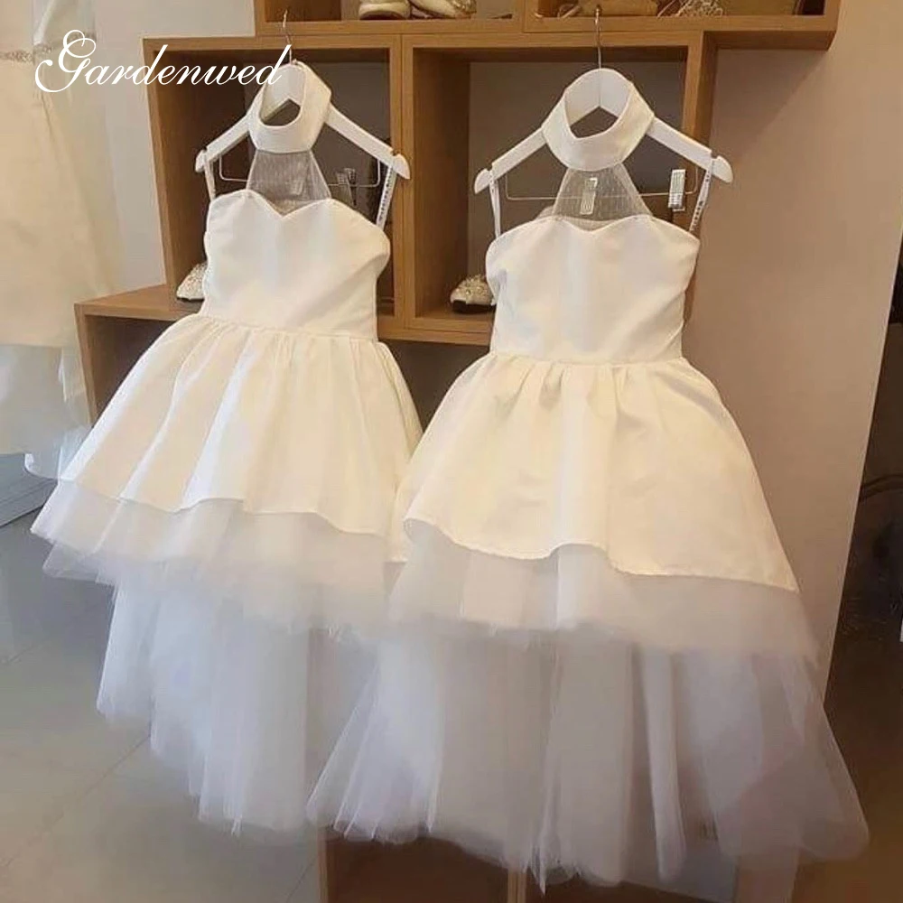 aline lace flower girl dresses