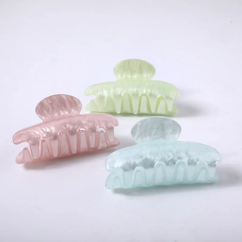 2020 New Large Size Hair Claws Marble Crab Clamp Fashion Acrylic Water Pattern Clips For Accessories Women Headdress |