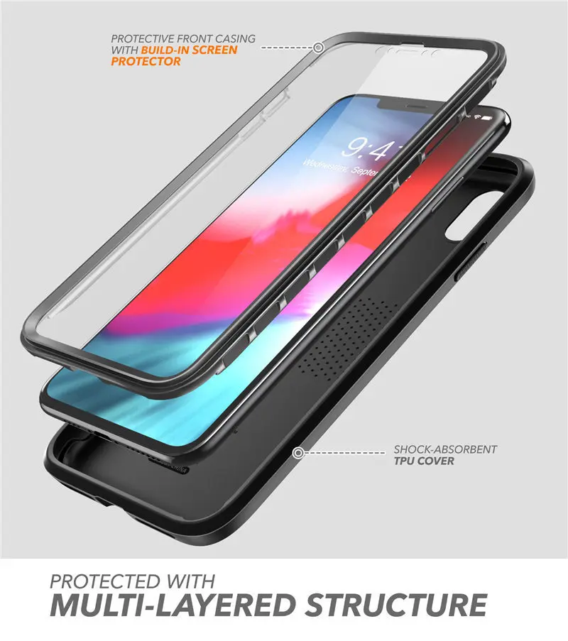 Для iPhone XR чехол клейко ксенон полный корпус прочный Чехол со встроенной защитной пленкой для iPhone XR 6,1 дюймов выпуск