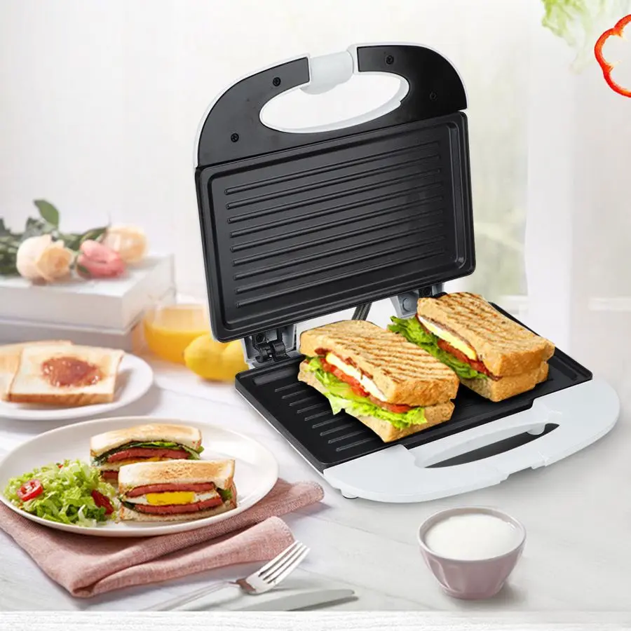 Electric Sandwich Maker Grill Panini Non Stick Pan Waffle Toaster Cake Breakfast Machine Barbecue Steak Frying Oven 750W 220V
Electric Sandwich Maker Grill Panini Non Stick Pan Waffle Toaster Cake Breakfast Machine Barbecue Steak Frying Oven 750W 220V