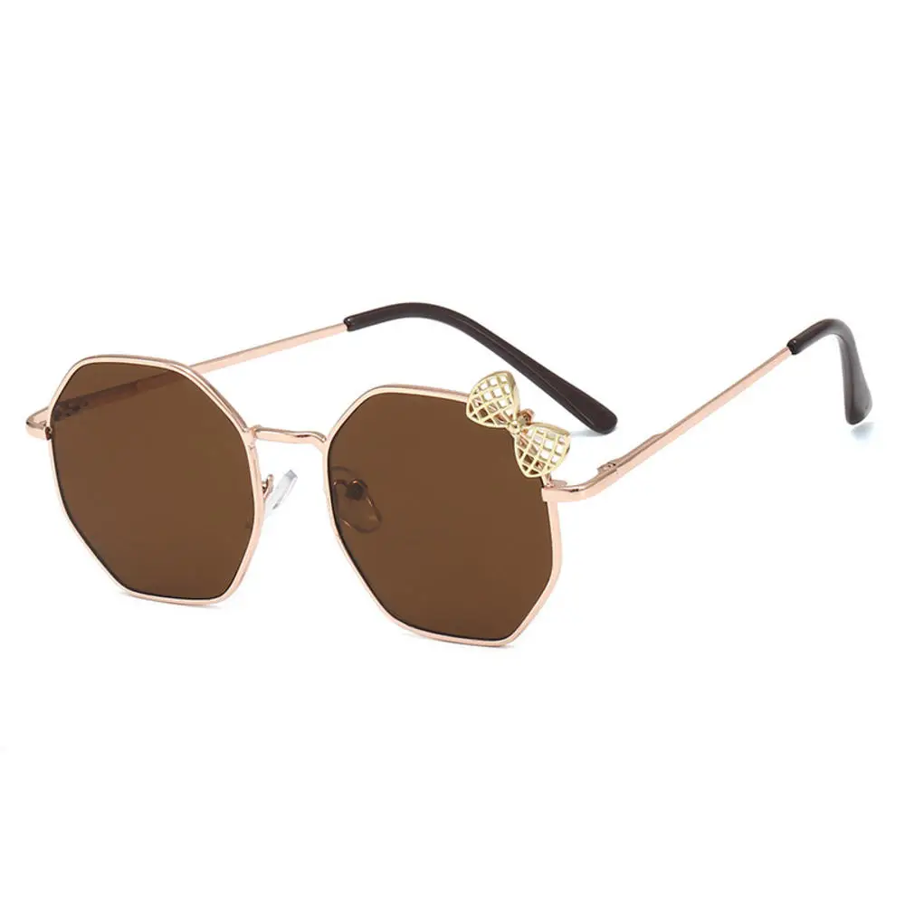 1pc Fashion Girls Bow Sunglasses Metal Frame Kids Glasses Children Outdoor Goggles Party Eyewear Cute Sun Glasses New