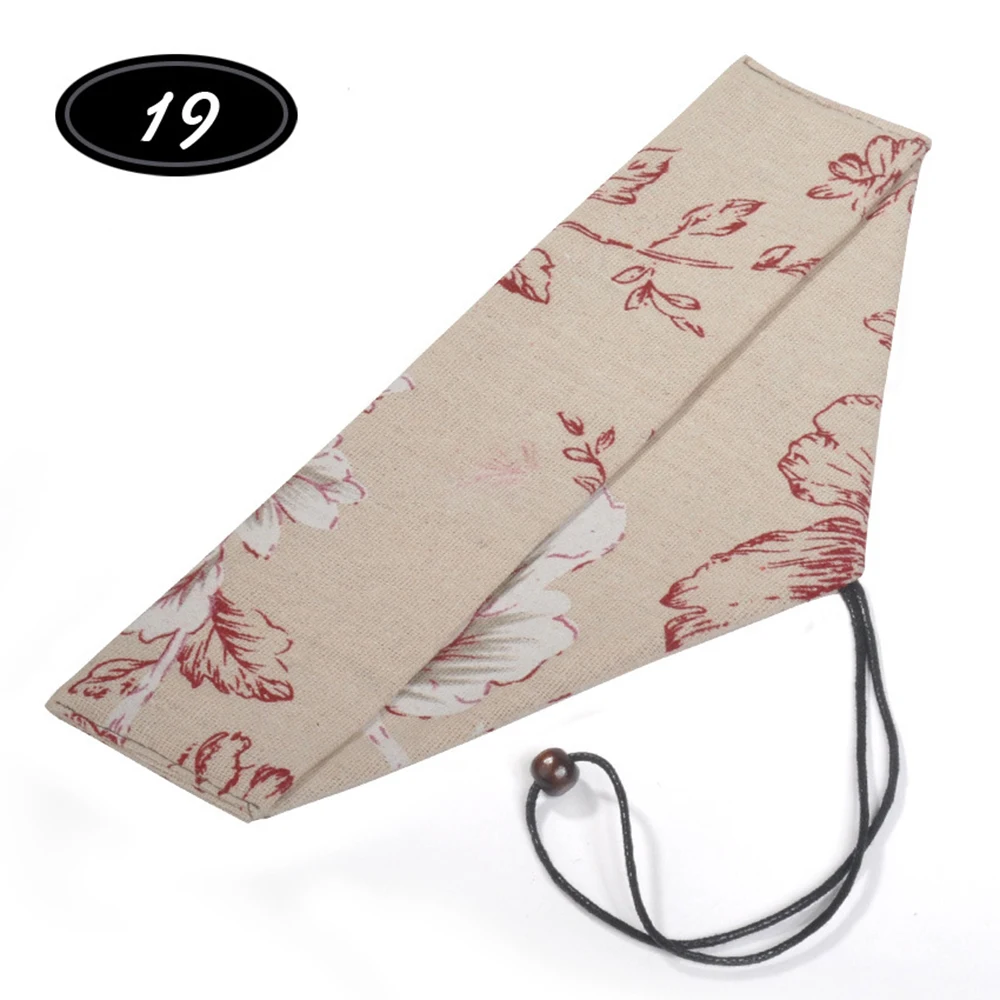 Портативный столовый мешок палочки для еды мешок для ложки ткани и ветра столовые приборы сумка для хранения галстук линия сумка для посуды палочки для еды набор соломенный мешочек - Цвет: 20