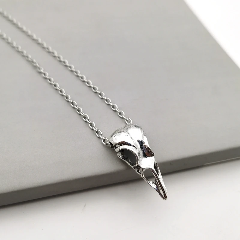 2020 New Raven Skull Necklace Magpie Crow Poe Gothic Gift Halloween Goth Bird Jewelry | Украшения и аксессуары