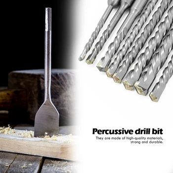 

8pcs Classic Drill Bits Texture Carbide Tip Multi-function Durable Masonry Brick Concrete Ceramic Tile Woodworking Tool