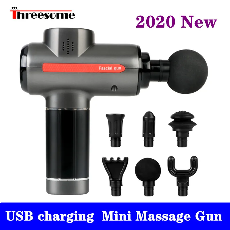 

2020 New Mini Massage Gun USB charging Deep Muscle Vibration Relief Pain Lactic Acid Mute Brushless Slimming Shaping Massager