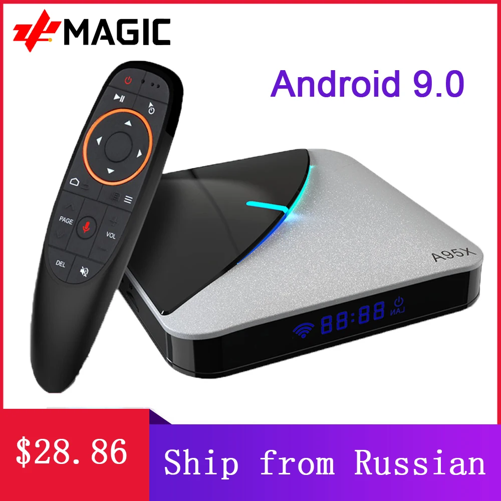 A95X F3 Air TV Box Android 9 0 RGB светильник Amlogic S905X3 8K Plex Media сервер Google Play Smart Box|ТВ-приставки и