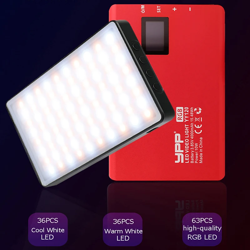YY 120 150 мини светодиодный видео свет на камеру RGB фотографическое освещение для