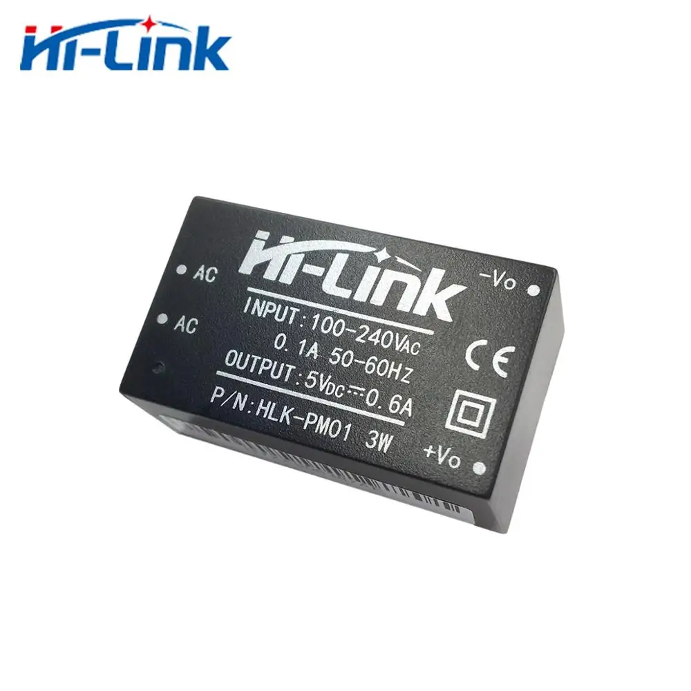 Hi Link 5 в 220 мА (3 Вт) изолированный импульсный источник питания Регулируемый Step Down HLK