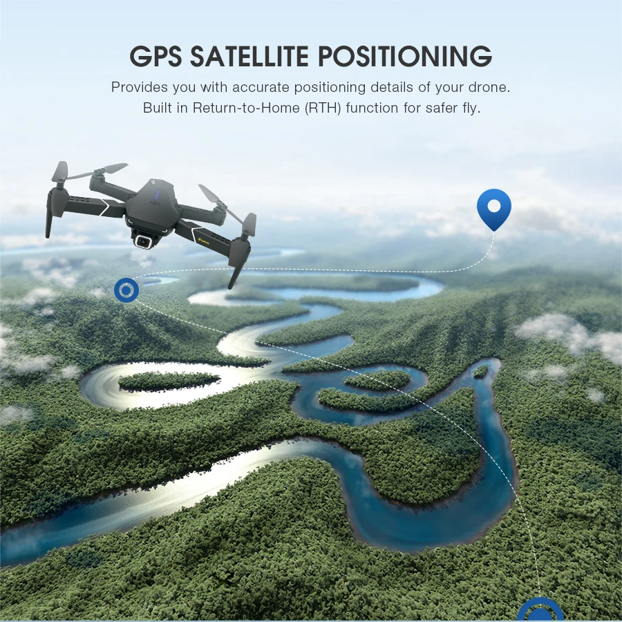 Квадрокоптер E520S с GPS Wi Fi FPV камера 4K/1080P HD широкий угол обзора режим полета