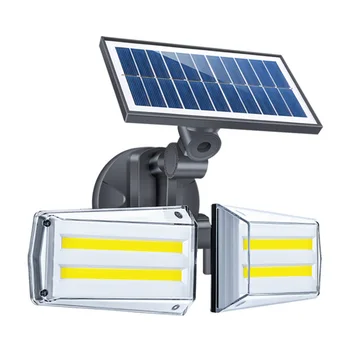 

80COB Solar Street Light Garden Lamp 450LM Wall-Mounted Induction Light Dual Head Outdoor Lighting 3000mAh Ultra Bright LED Bulb