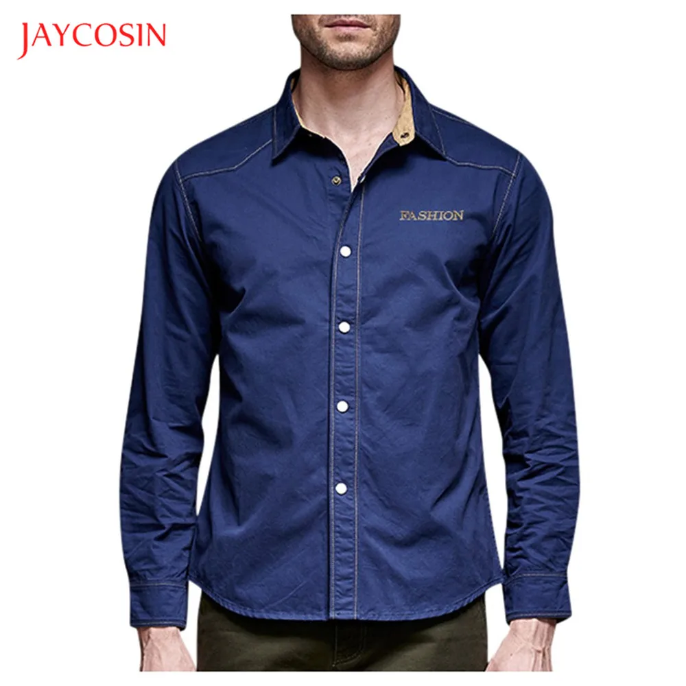 Joycosin Новая модная мужская рубашка зимняя повседневная мужская одежда однотонная Водонепроницаемая Мужская рубашка с длинным рукавом