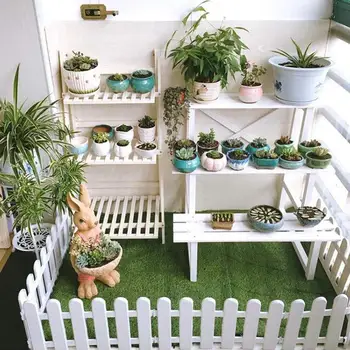 

1Pc Plastic Fence Christmas Tree Ornament Holiday Showcase Garden Props Decor 2019