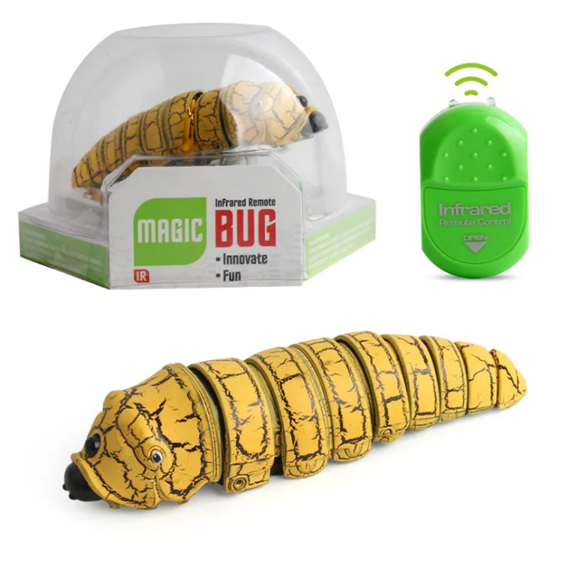 Insect yellow Инфракрасный пульт дистанционного управления, набор игрушек для животных для детей и взрослых, умный таракан, паук, змея, муравей, шутки, радио, насекомое для мальчиков - Цвет: Insect yellow