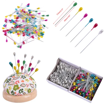 

144pcs Colorful Positioning Needles Diy Patchwork Locating Pearl Light Straight Pins Sewing Tools Accessories