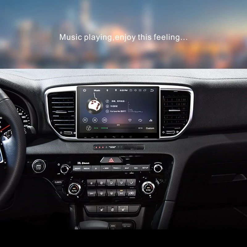Sale Dinpel 9" Android 9.0 Car Radio Multimedia Player for KIA sportage 3 4  2018 2019 KX5 GPS Navigation Stereo Mp5 WIFI 4G Video 2