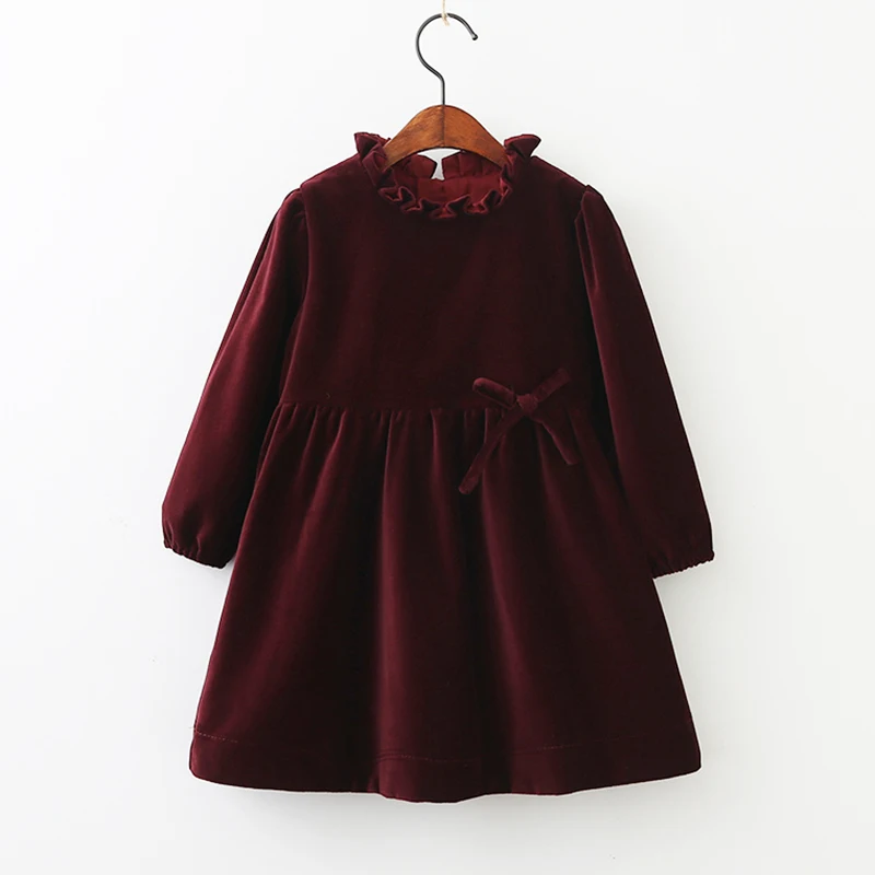 Toddler Girl Velvet Velour Velvet Dress Toddler Girl Long Sleeve