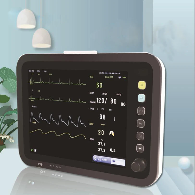 12.1in ICU мультипараметрический монитор портативный жизненный знак SpO2/PR/NIBP/ECG/TEMP/ETCO2