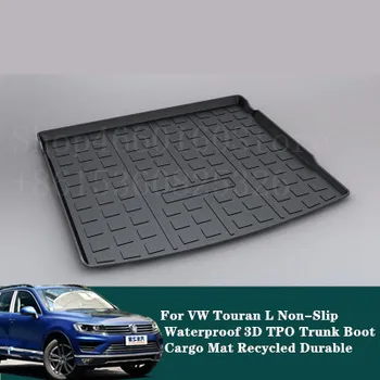 

Puou Non-Slip Waterproof For VW Touran L 2016-18 Mat Rear Trunk Liner Cargo Floor Tray Carpet Guard Protector Car Accessories