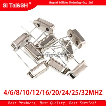 

10PCS 4Mhz 6Mhz 8Mhz 12Mhz 16Mhz 20Mhz 24Mhz 32.768K 2*6 32.768K 3*8 Quartz Crystal Resonator Passive Oscillator HC 49S