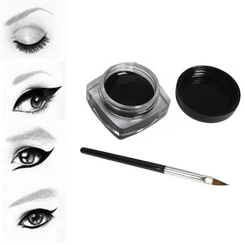 Black Waterproof Eyeliner Cream Makeup Beauty Long lasting Eyeliner Gel