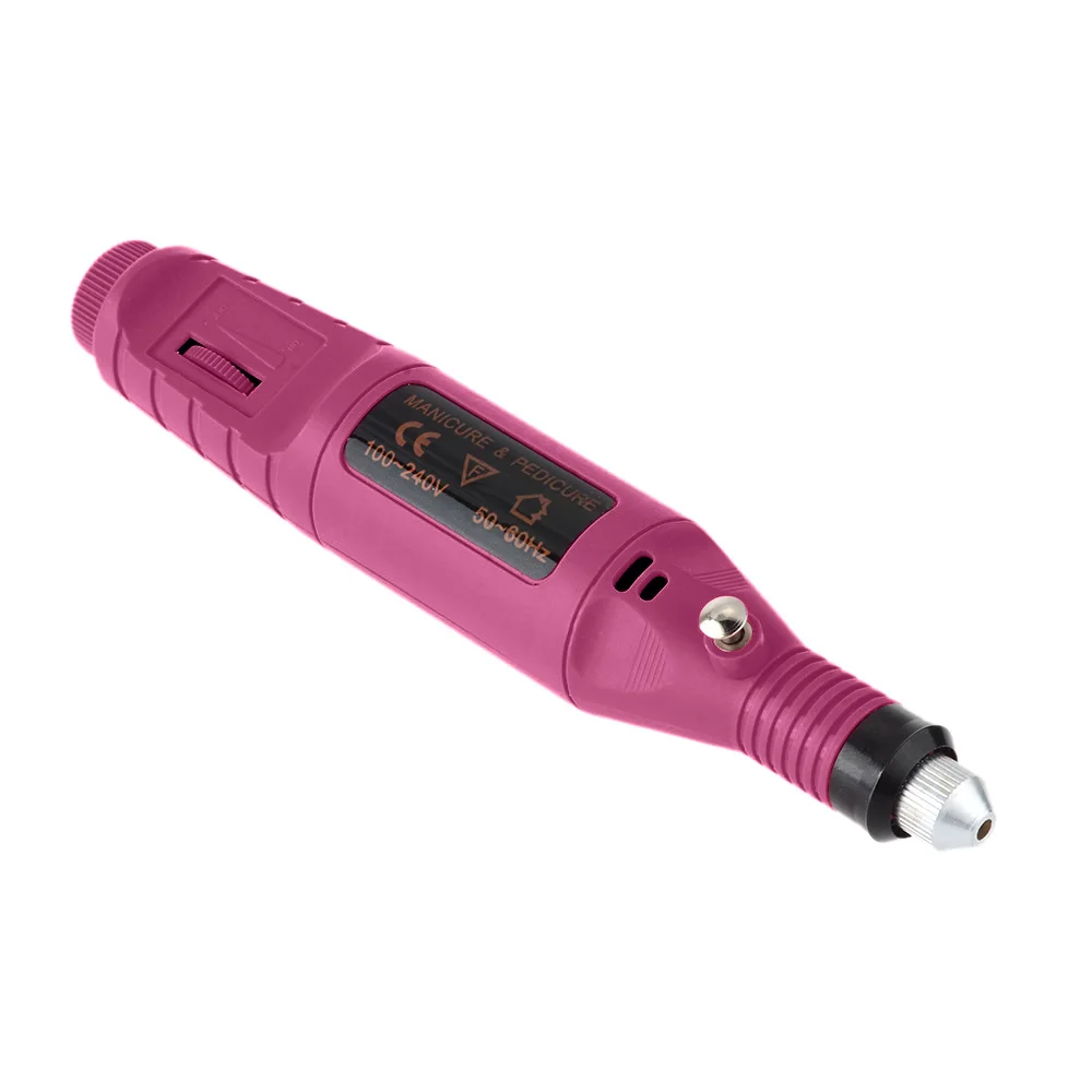 

2018 Hot Mini Portable Pen Shape Electric Nail Drill Machine Art Salon Manicure File Polish Tool+6 Bits Set U.S. Size Pink