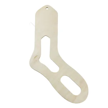 

2PCs Natural Color Wooden Hollow Handmade Hand Knitting Socks Blocker Stretchers Sock Model board for Children Adult