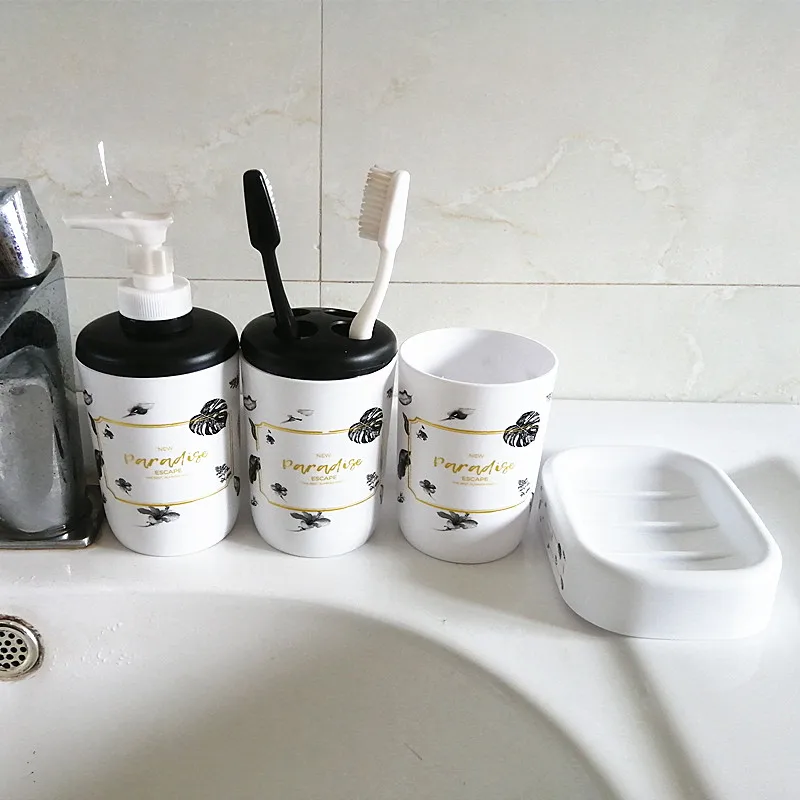 6 шт., набор для ванной мусорное ведро для туалетной щетки чашка для полоскания рта дозатор для жидкого мыла Зубная щётка стакан держатель для хранения бытовой стиральная инструменты