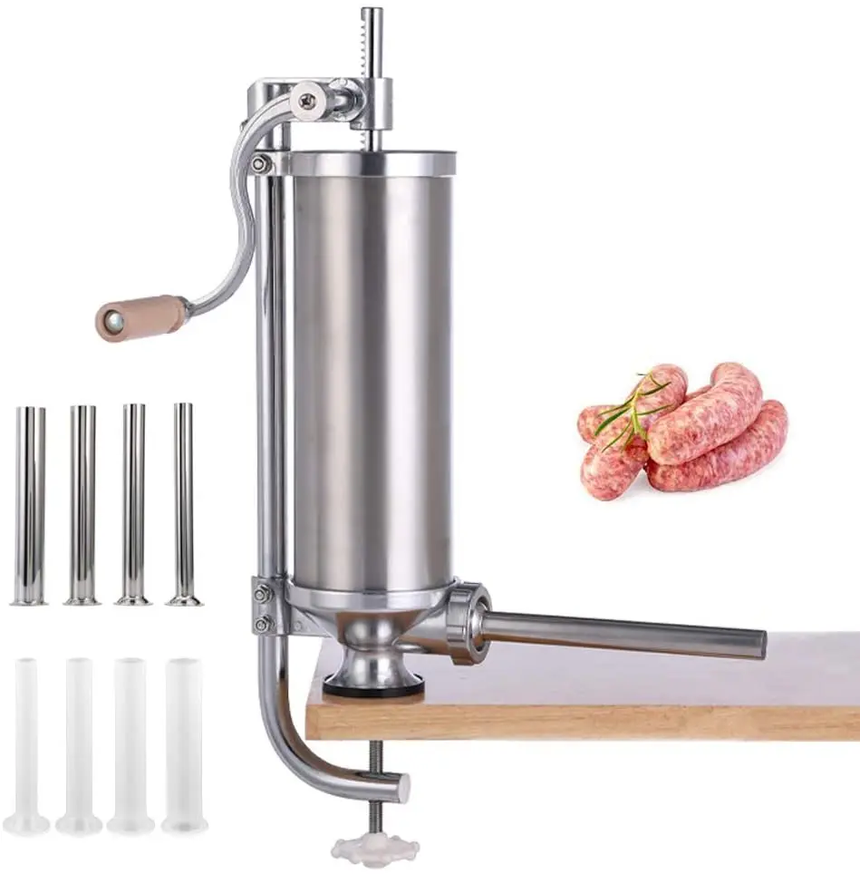 PROD 32671845046 2.5kg / 5lbs manual sausage meat stuffer stainless
steel vertical sausage filling machine meat processor sausage syringe
stuffer