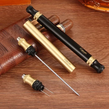 

LUBINSKI Metal Perfect Draw Cigar Cutter Puncher Travel Punch Cigar Needle Hole Opener Portable Smoking Accessories