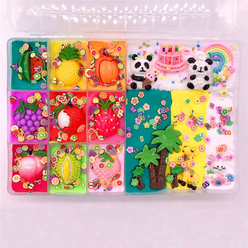 slime additives Cute Stretchy Individuality Charm Elasticity Slime Kids Relief Stress Toys Gift juguetes #3N06 (8)