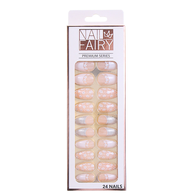 Detachable Ballerina False Nails Coffin Stiletto Wearable Fake Nails Full Cover Acrylic Nail Tips Women Nail Decoration