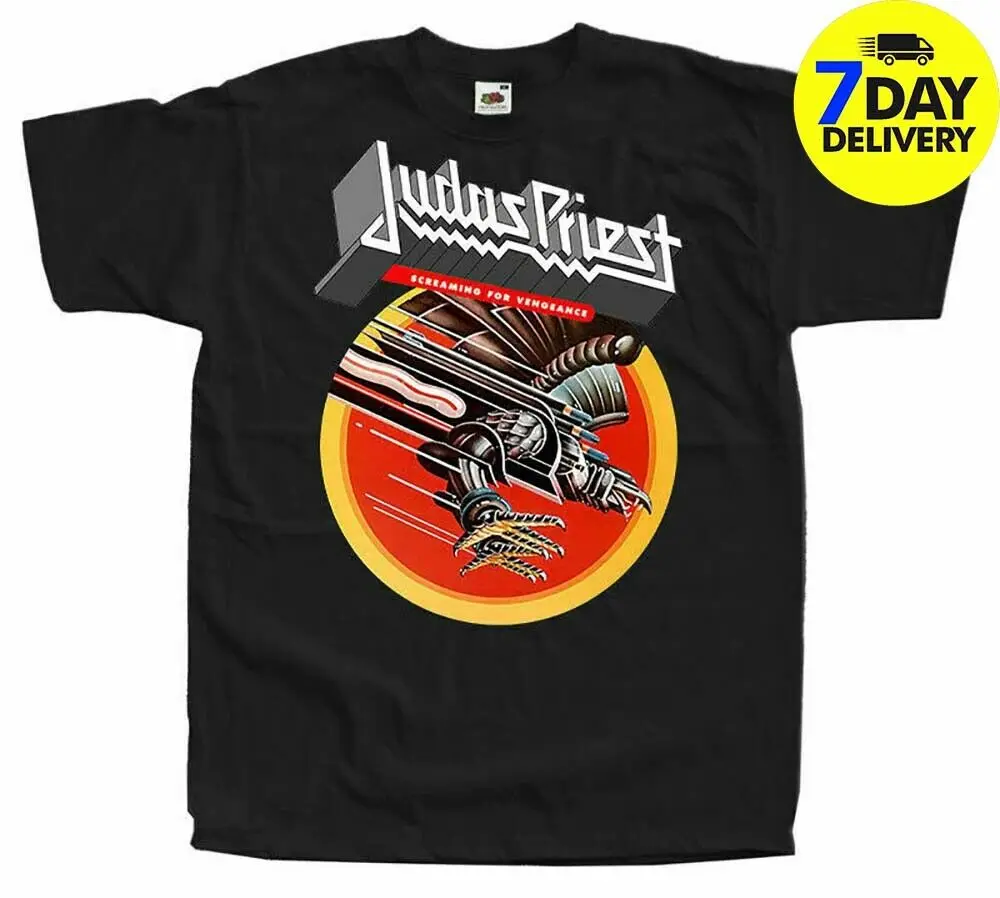 Мужская Черная хлопковая рубашка Judas чипника кричащего отомщения 1982 S 3Xl|Футболки|