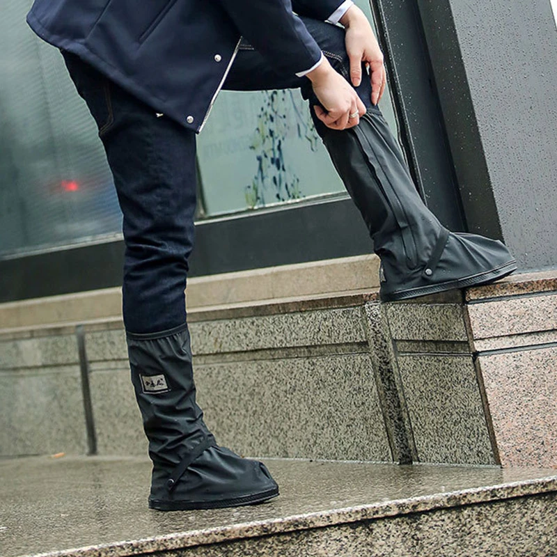 Reutilizable botas impermeables para lluvia impermeable cubierta de zapatos al aire libre deporte antideslizante cubierta del zapato de PVC zapatos Unisex zapatos protectores de días lluviosos|Cubiertas de zapatos| AliExpress