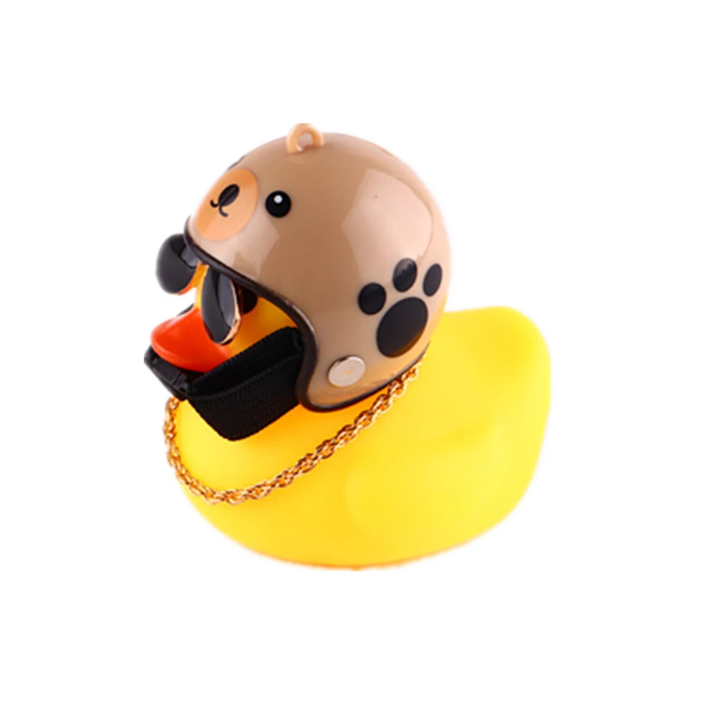 Car Styling Helmet-mounted Yellow Duck Car Interiors Lucky Duck Society Lovely Duck Car Accessories Car Ornament