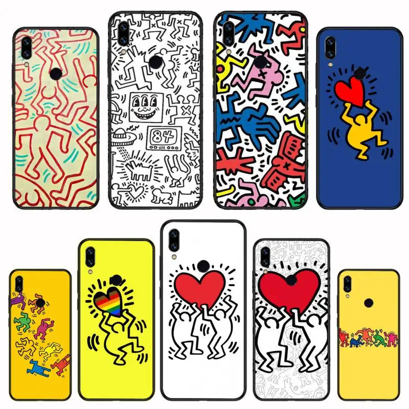

Keith Haring art Phone Case For Xiaomi Redmi Note 4 4x 5 6 7 8 pro S2 PLUS 6A PRO