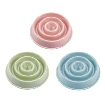 

Plastic Pet Dog Slow Eating Training Bowl Puppy Kitten Food Feeding Bowl Pet Avoid Choke Feeder LX9C