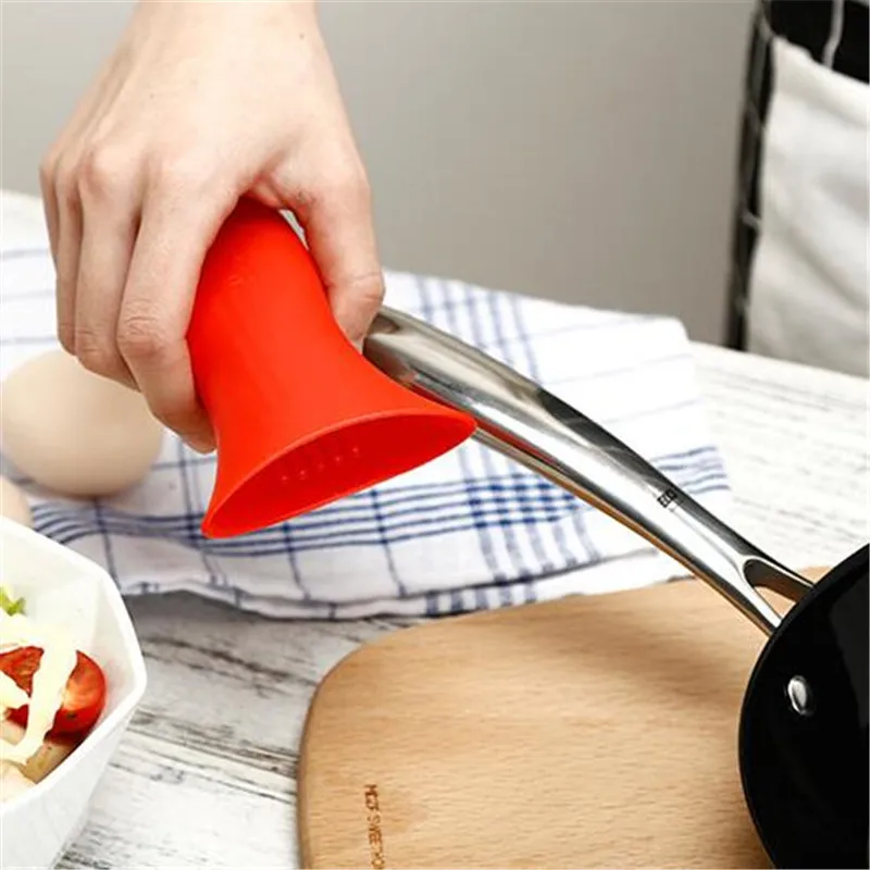 3pcs/set Frying Pan Silicone Kitchen Hot Handle Holder Cast Iron Skillet Non Slip Cookware Heat Insulation Cover Tool Mitt Soft | Дом и сад