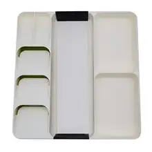 ABS Praktische Geschirr Schublade Weiß Organizer Fach Löffel Besteck Trennung Finishing Lagerung Box Küche Zubehör