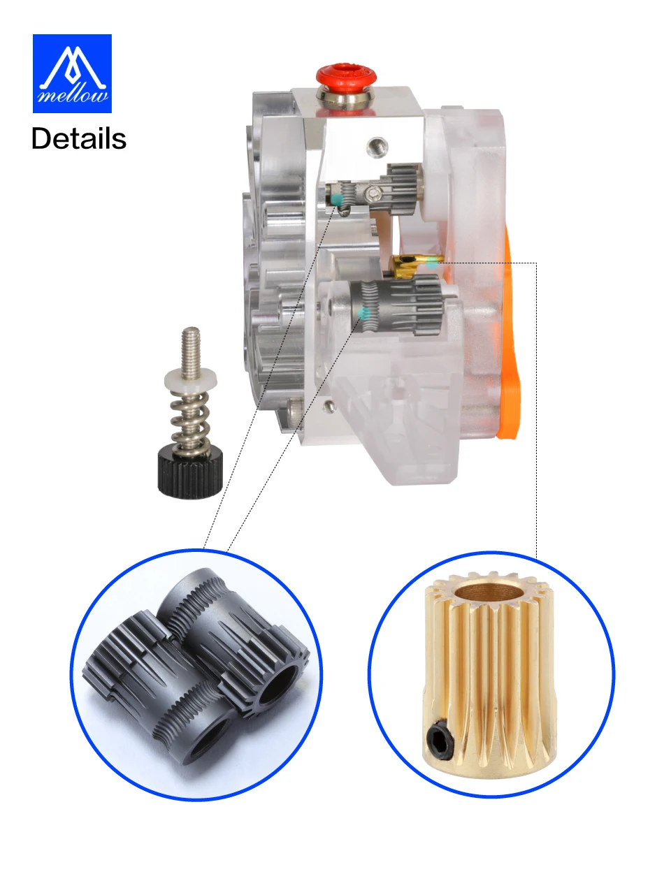 HV3300, Dual Drive Gear para Ender 3,