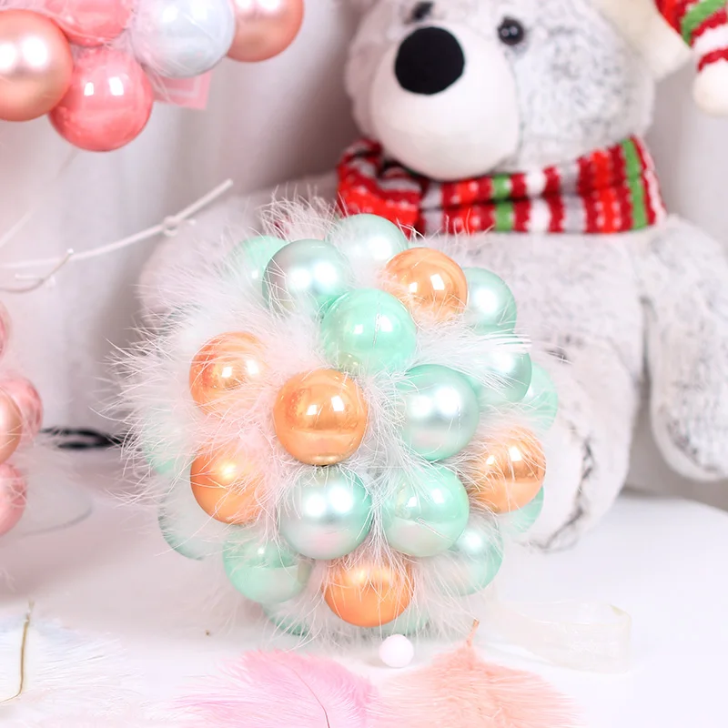 

Christmas ball powder green hydrangea festive opening flower ball wedding hotel mall layout store store Tanabata decorations