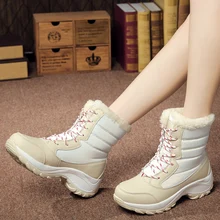 Женские ботинки; зимняя обувь; женские зимние ботинки; популярные женские ботинки на платформе; зимние женские теплые ботинки; botas mujer; ; белые ботинки
