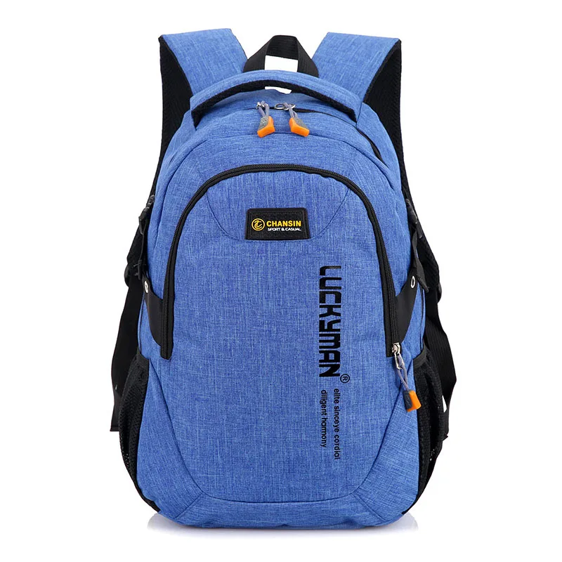 Light Blue Холст Школьные сумки детские ортопедические Для мужчин рюкзаки для детей, школьные рюкзаки для девочек и мальчиков, школьный рюкзак, мужская сумка из WBS473 - Цвет: Light Blue