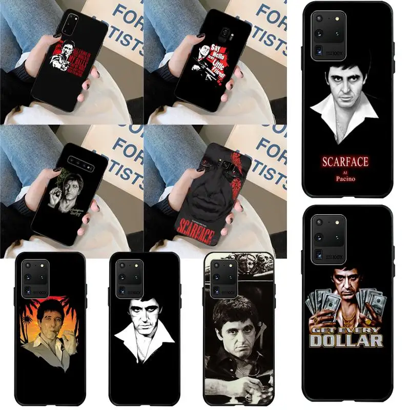 

HPCHCJHM Scarface Tony Montana Custom Photo Soft Phone Case for Samsung S20 plus Ultra S6 S7 edge S8 S9 plus S10 5G