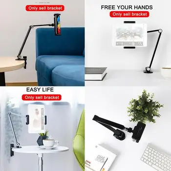 

360 Rotating Adjustable Lazy Phone Holder Stand Aluminum Desk Bed Clamp Mount Bracket for Smartphone Xiaomi Samsung Tablet